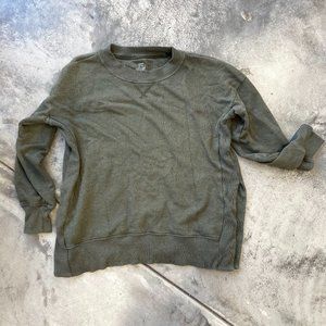 Aerie Long Olive Green Sweatshirt Size X-Small
